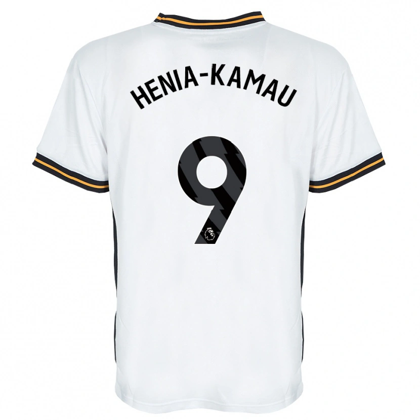 Danxen Criança Camisola Sammy Henia-Kamau #9 Branco Laranja Preto Alternativa 2026/27 Camisa Brasil