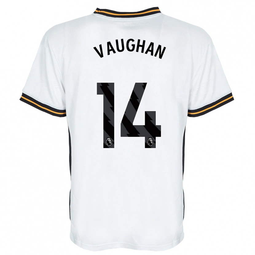 Danxen Criança Camisola Harry Vaughan #14 Branco Laranja Preto Alternativa 2026/27 Camisa Brasil