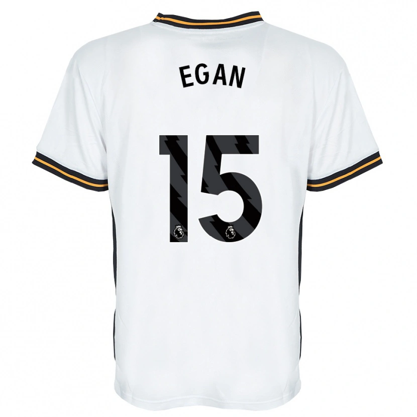 Danxen Criança Camisola John Egan #15 Branco Laranja Preto Alternativa 2026/27 Camisa Brasil