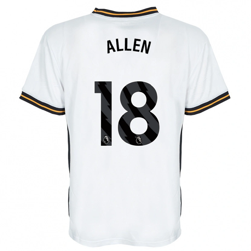 Danxen Criança Camisola Aaliyah Allen #18 Branco Laranja Preto Alternativa 2026/27 Camisa Brasil