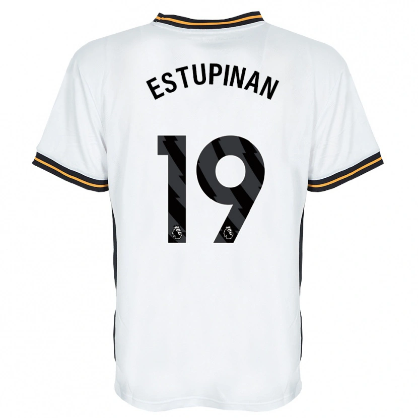 Danxen Criança Camisola Óscar Estupiñán #19 Branco Laranja Preto Alternativa 2026/27 Camisa Brasil