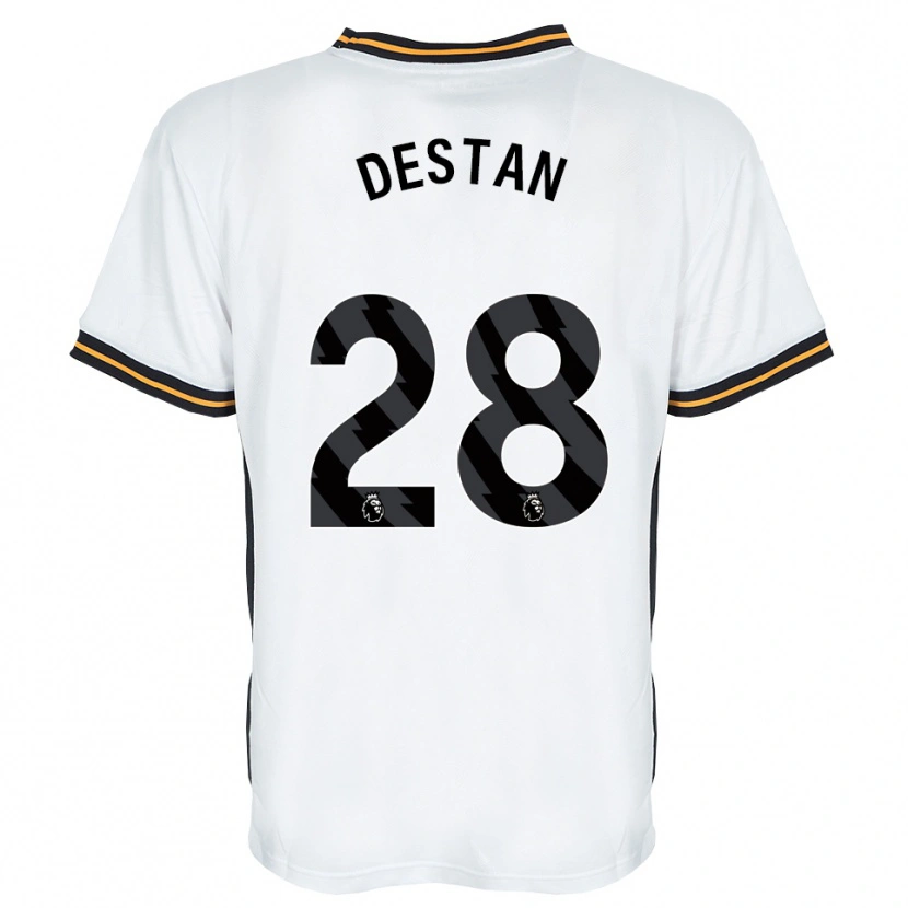Danxen Criança Camisola Enis Destan #28 Branco Laranja Preto Alternativa 2026/27 Camisa Brasil
