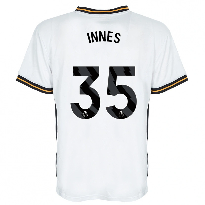 Danxen Criança Camisola Emma Innes #35 Branco Laranja Preto Alternativa 2026/27 Camisa Brasil