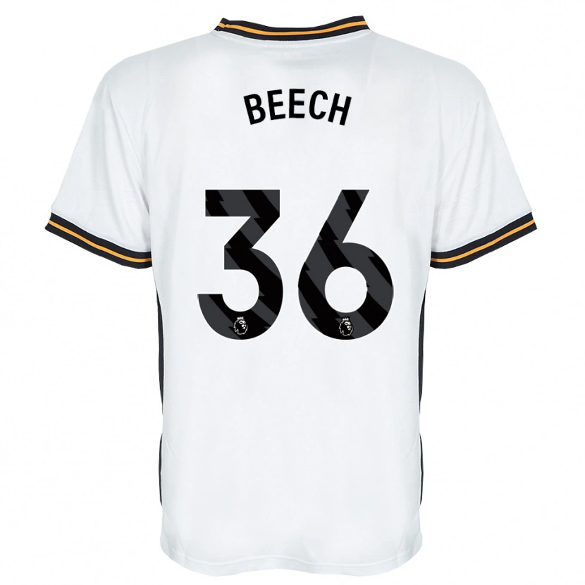 Danxen Criança Camisola Amy Beech #36 Branco Laranja Preto Alternativa 2026/27 Camisa Brasil