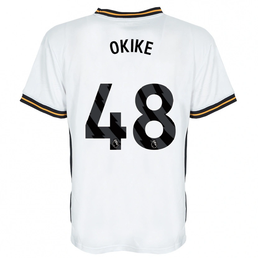 Danxen Criança Camisola Calvin Okike #48 Branco Laranja Preto Alternativa 2026/27 Camisa Brasil