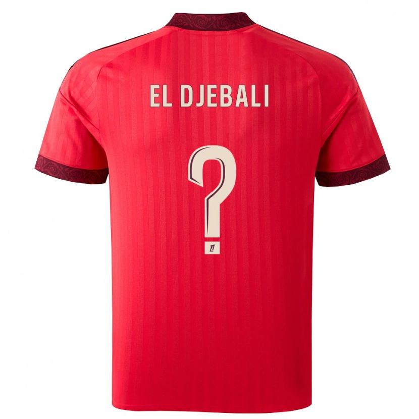 Danxen Criança Camisola Chaim El Djebali #0 Borgonha Vermelho Branco Alternativa 2026/27 Camisa Brasil