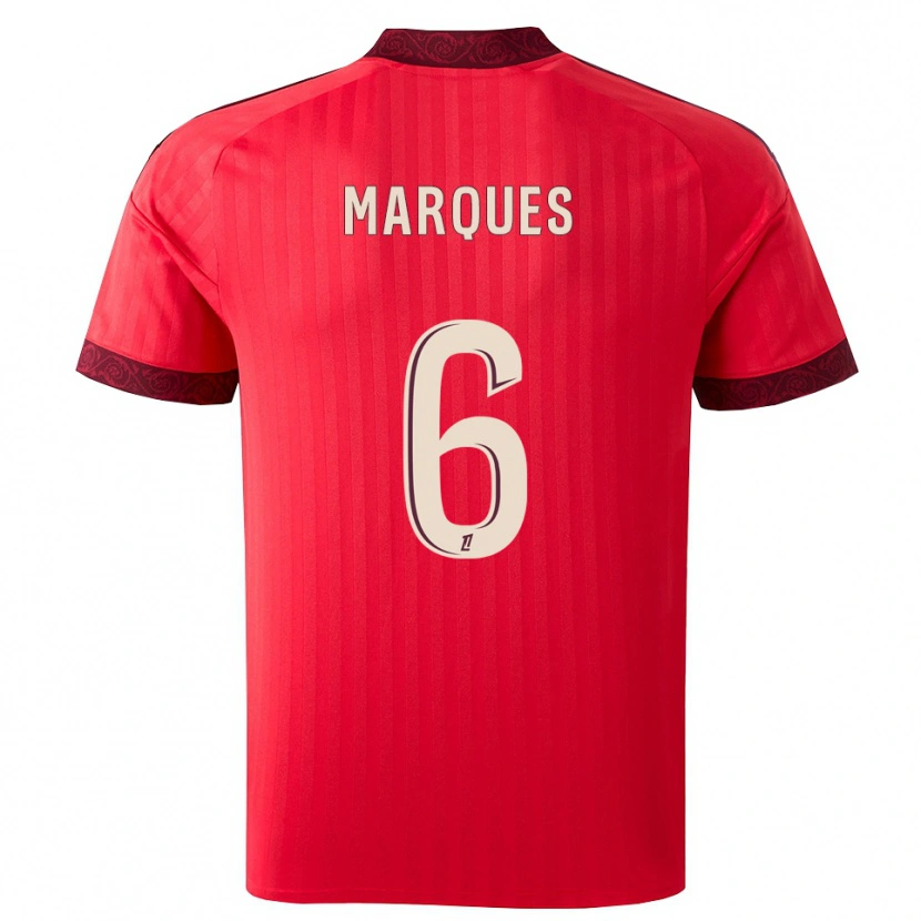 Danxen Criança Camisola Joss Marques #6 Borgonha Vermelho Branco Alternativa 2026/27 Camisa Brasil