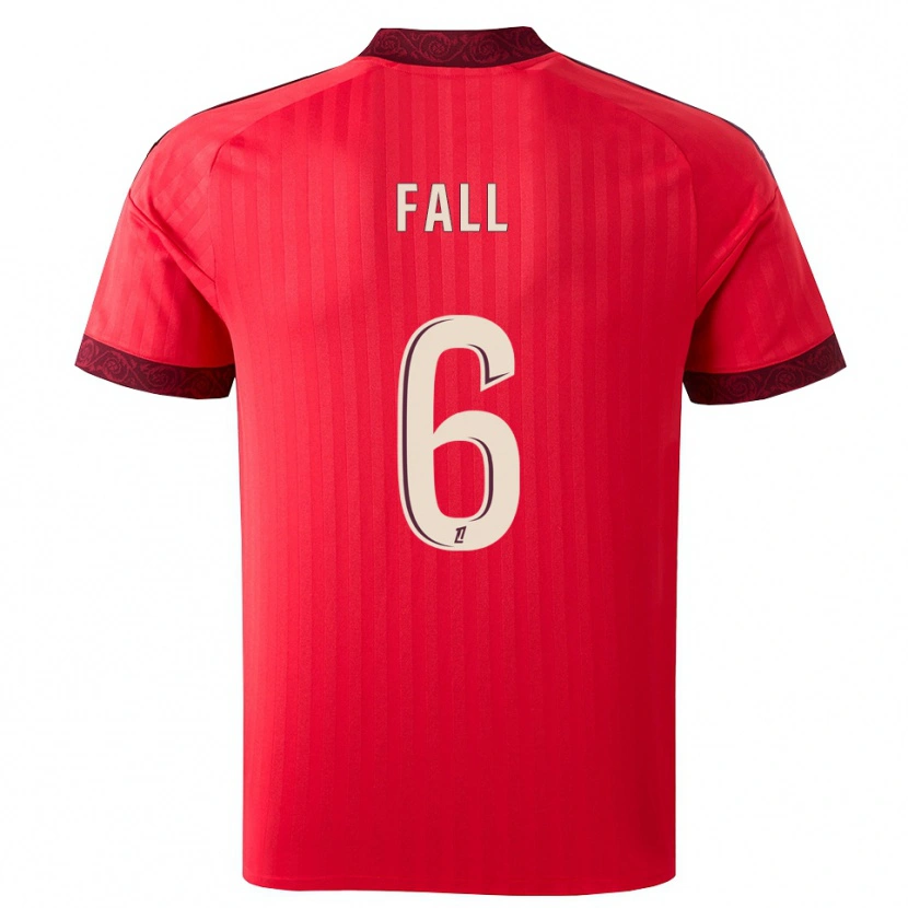 Danxen Criança Camisola Fallou Fall #6 Borgonha Vermelho Branco Alternativa 2026/27 Camisa Brasil