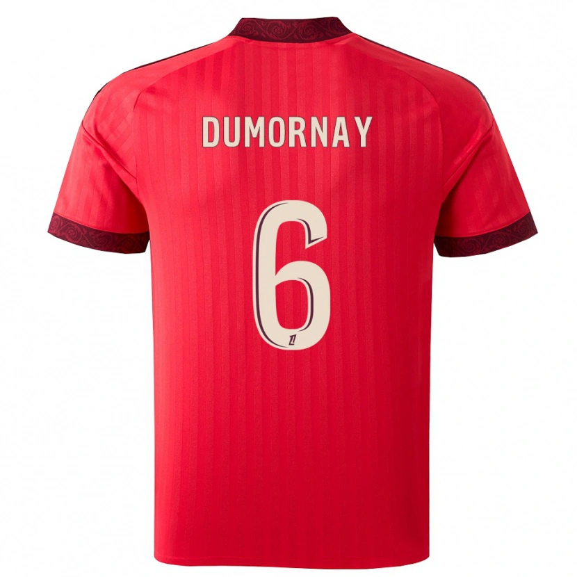 Danxen Criança Camisola Melchie Dumornay #6 Borgonha Vermelho Branco Alternativa 2026/27 Camisa Brasil