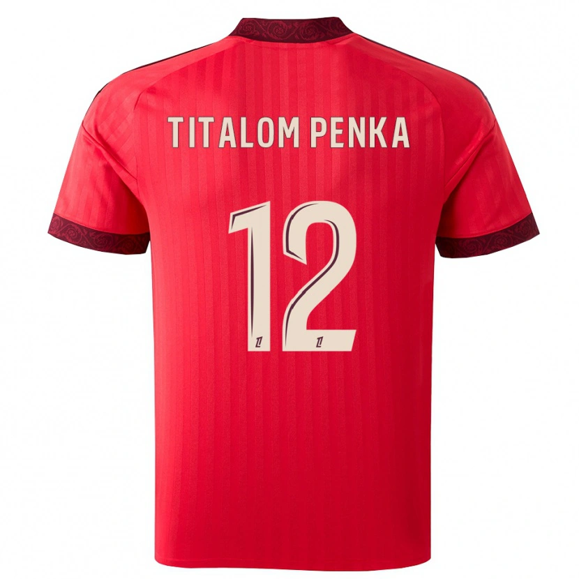 Danxen Criança Camisola Edwin Titalom Penka #12 Borgonha Vermelho Branco Alternativa 2026/27 Camisa Brasil