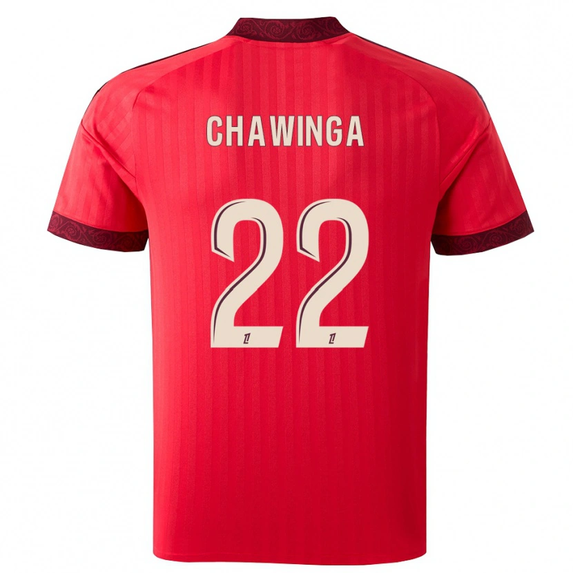 Danxen Criança Camisola Tabitha Chawinga #22 Borgonha Vermelho Branco Alternativa 2026/27 Camisa Brasil