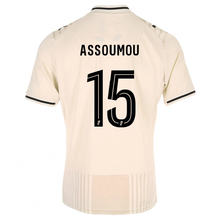 Danxen Criança Camisola Jaurès Assoumou #15 Renda Preta Branco Antigo Alternativa 2026/27 Camisa Brasil