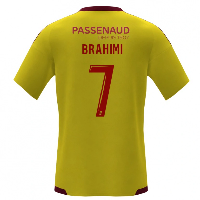 Danxen Criança Camisola Billal Brahimi #7 Amarelo Vermelho Verde Alternativa 2026/27 Camisa Brasil