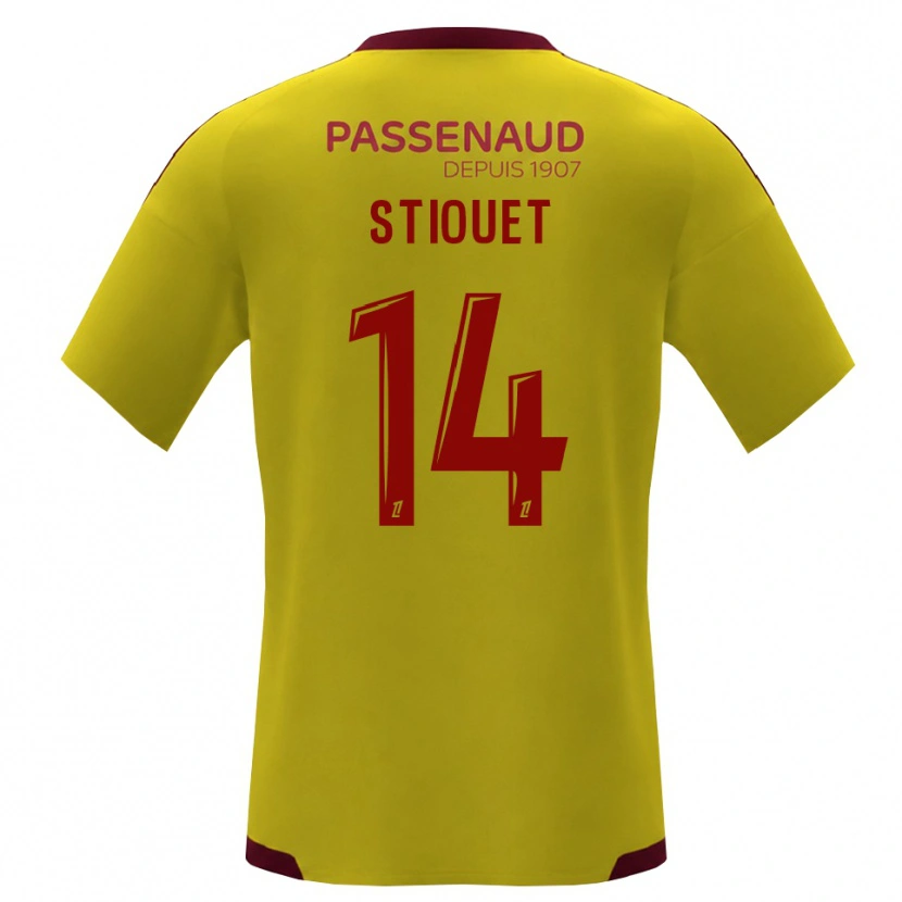 Danxen Criança Camisola Ayoub Stiouet #14 Amarelo Vermelho Verde Alternativa 2026/27 Camisa Brasil