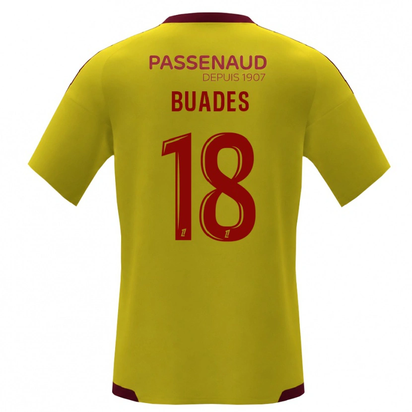 Danxen Criança Camisola Lucas Buades #18 Amarelo Vermelho Verde Alternativa 2026/27 Camisa Brasil