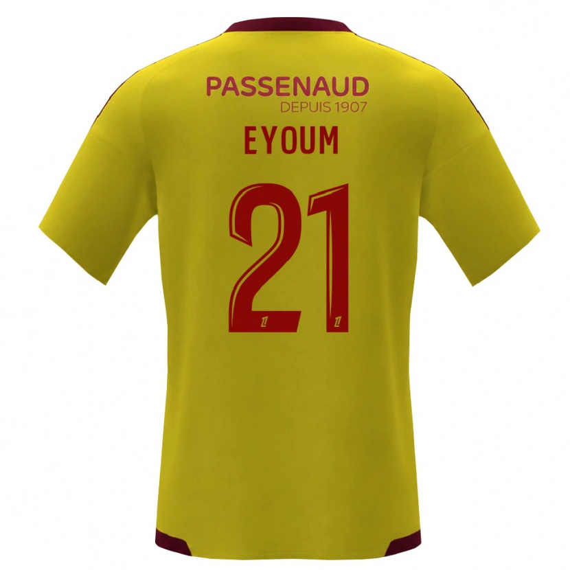 Danxen Criança Camisola Théo Eyoum #21 Amarelo Vermelho Verde Alternativa 2026/27 Camisa Brasil
