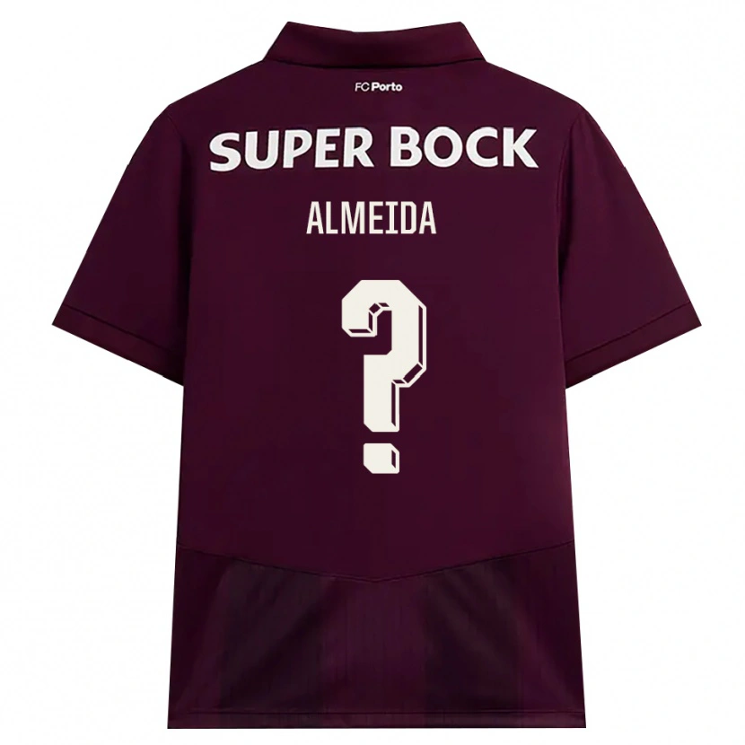 Danxen Criança Camisola Tomé Almeida #0 Borgonha Branco Alternativa 2026/27 Camisa Brasil