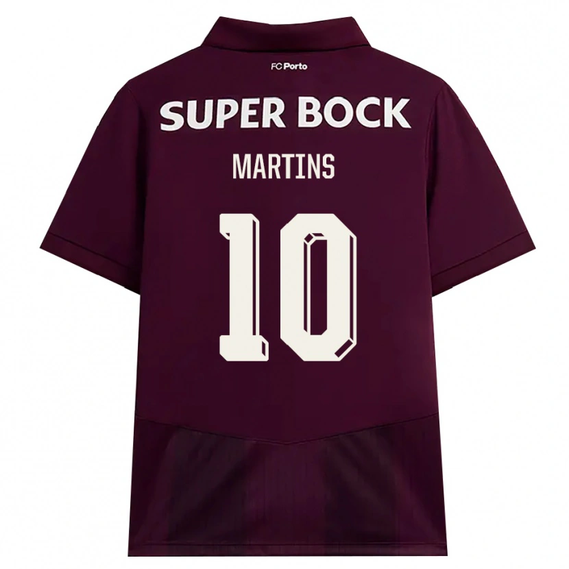 Danxen Criança Camisola Eduardo Martins #10 Borgonha Branco Alternativa 2026/27 Camisa Brasil