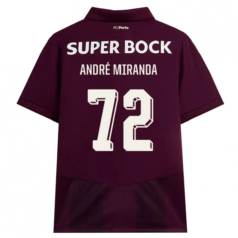Danxen Criança Camisola André Miranda #72 Borgonha Branco Alternativa 2026/27 Camisa Brasil