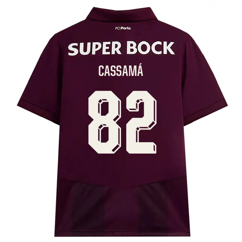 Danxen Criança Camisola Abdu Cassamá #82 Borgonha Branco Alternativa 2026/27 Camisa Brasil