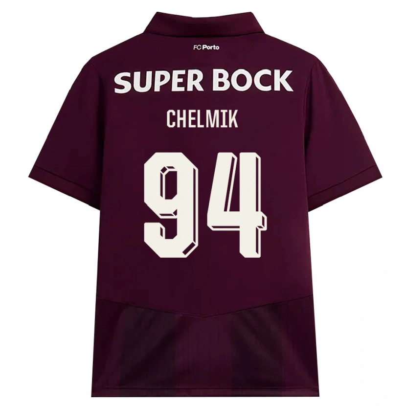 Danxen Criança Camisola Martim Chelmik Santos Antunes #94 Borgonha Branco Alternativa 2026/27 Camisa Brasil