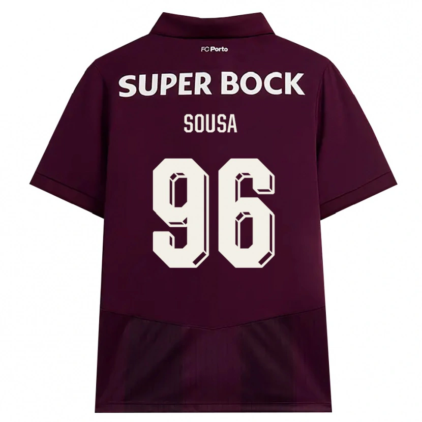 Danxen Criança Camisola Filipe Sousa #96 Borgonha Branco Alternativa 2026/27 Camisa Brasil