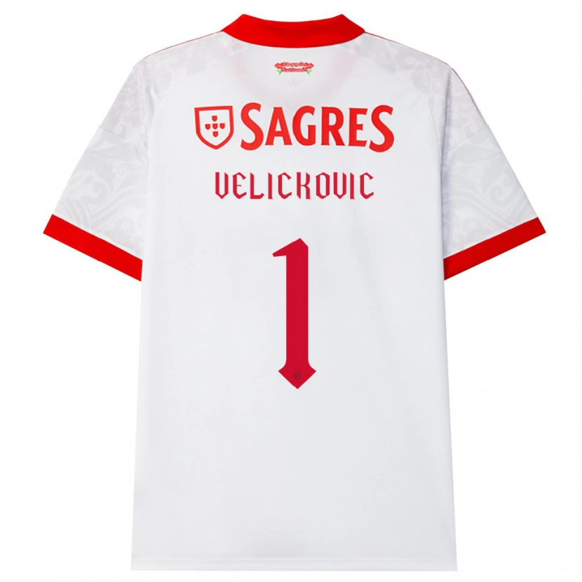 Danxen Criança Camisola Luka Velickovic #1 Branco Vermelho Amarelo Alternativa 2026/27 Camisa Brasil