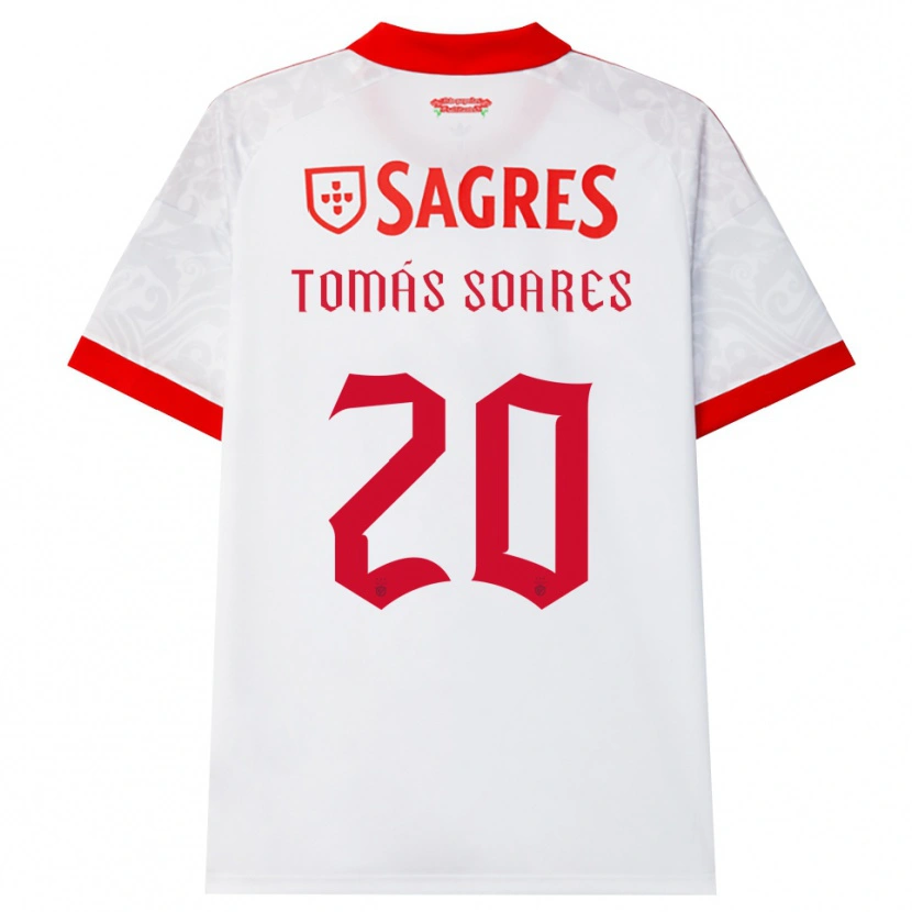 Danxen Criança Camisola Tomás Soares #20 Branco Vermelho Amarelo Alternativa 2026/27 Camisa Brasil