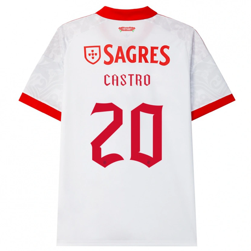 Danxen Criança Camisola Guilherme Castro #20 Branco Vermelho Amarelo Alternativa 2026/27 Camisa Brasil