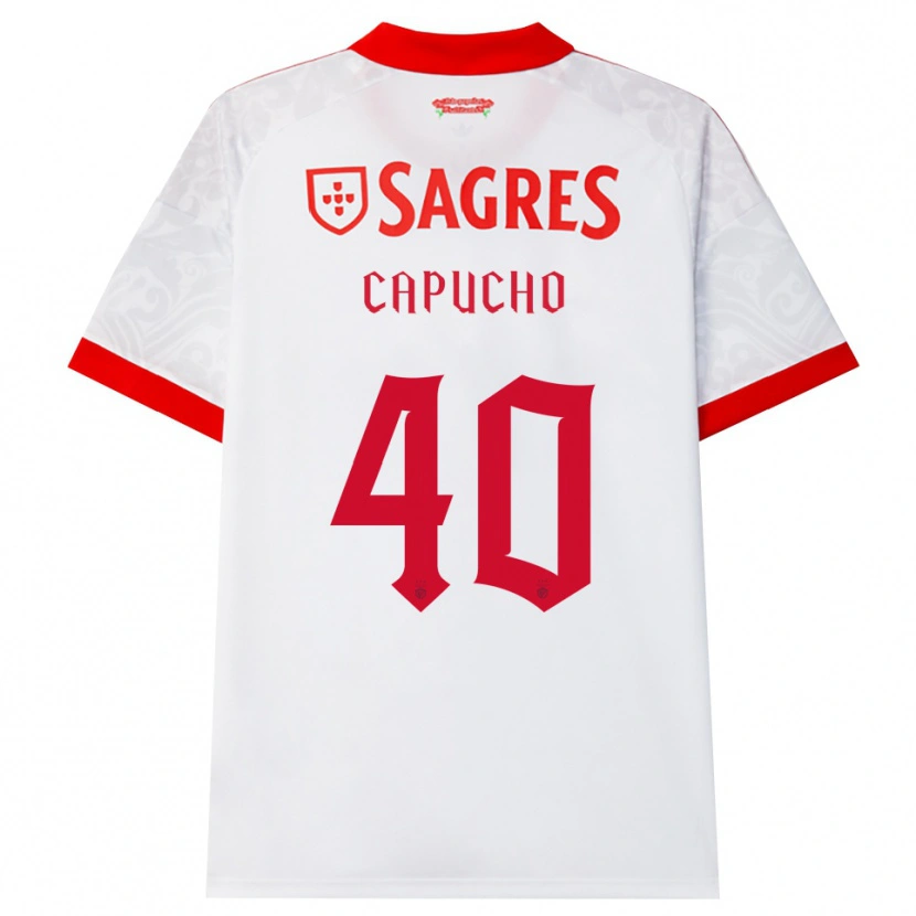Danxen Criança Camisola João Capucho #40 Branco Vermelho Amarelo Alternativa 2026/27 Camisa Brasil