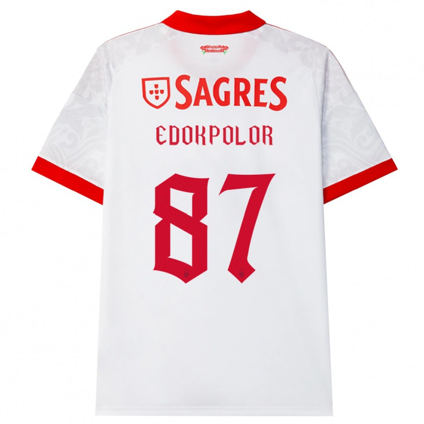 Danxen Criança Camisola Peter Edokpolor #87 Branco Vermelho Amarelo Alternativa 2026/27 Camisa Brasil