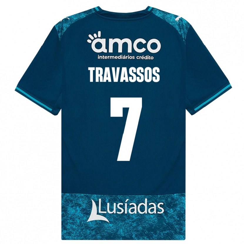 Danxen Criança Camisola Diogo Travassos #7 Darkslategray Mediumturquoise Alternativa 2026/27 Camisa Brasil