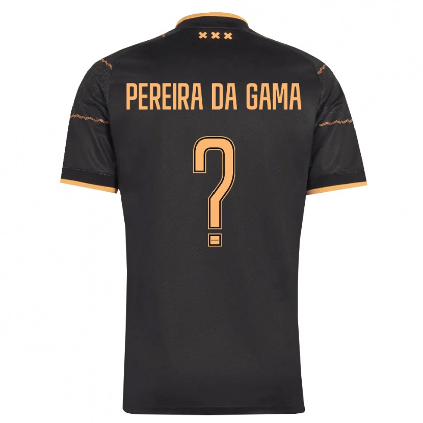 Danxen Criança Camisola Haniel Pereira Da Gama #0 Preto Laranja Alternativa 2026/27 Camisa Brasil