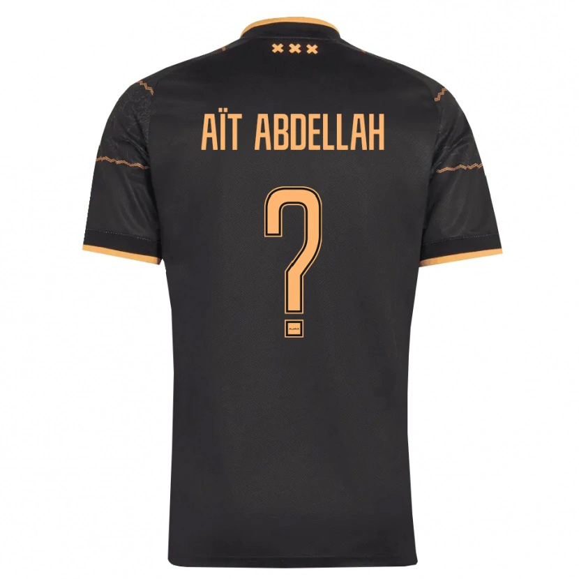 Danxen Criança Camisola Waleed Aït Abdellah #0 Preto Laranja Alternativa 2026/27 Camisa Brasil