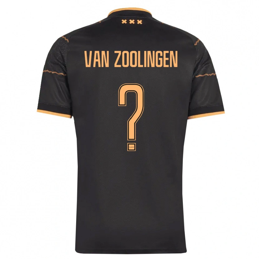 Danxen Criança Camisola Glenn Van Zoolingen #0 Preto Laranja Alternativa 2026/27 Camisa Brasil