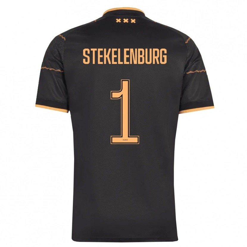 Danxen Criança Camisola Maarten Stekelenburg #1 Preto Laranja Alternativa 2026/27 Camisa Brasil
