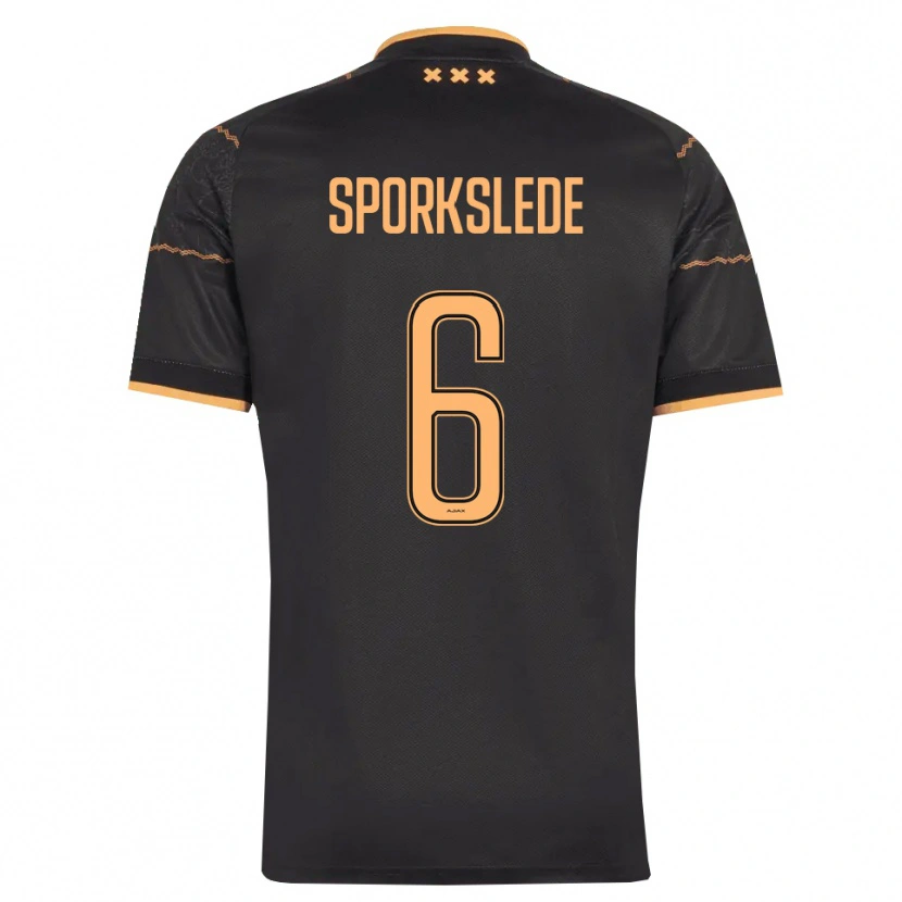 Danxen Criança Camisola Fabian Sporkslede #6 Preto Laranja Alternativa 2026/27 Camisa Brasil