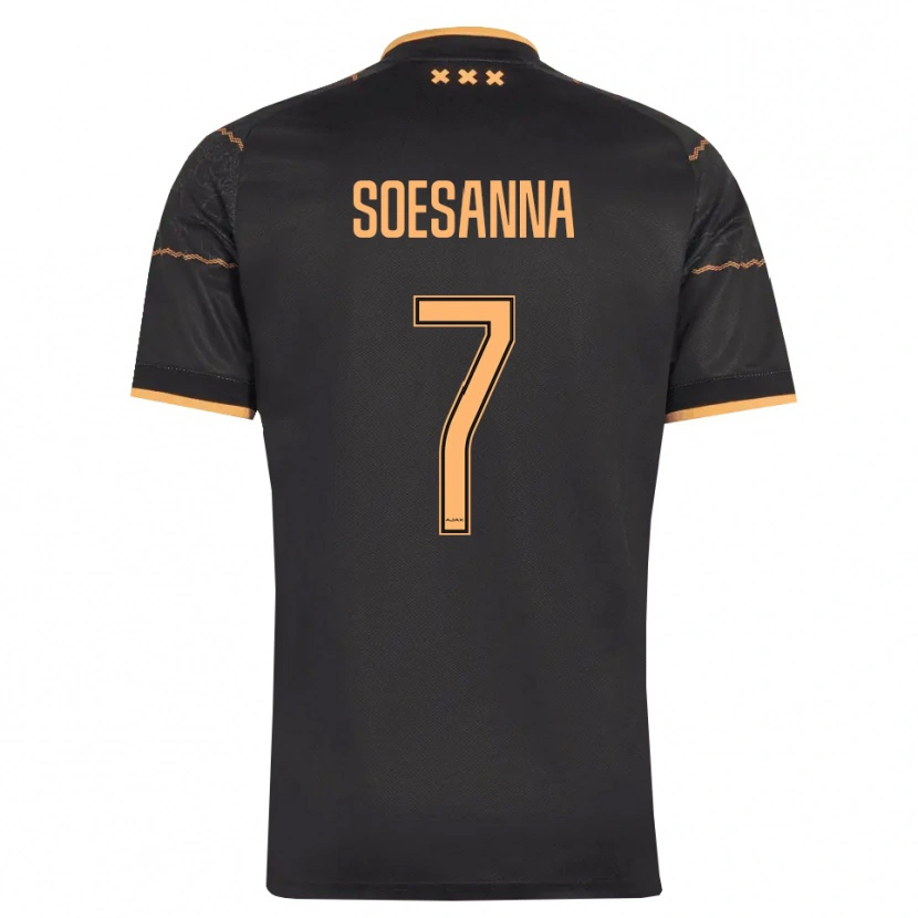 Danxen Criança Camisola Jaden Soesanna #7 Preto Laranja Alternativa 2026/27 Camisa Brasil