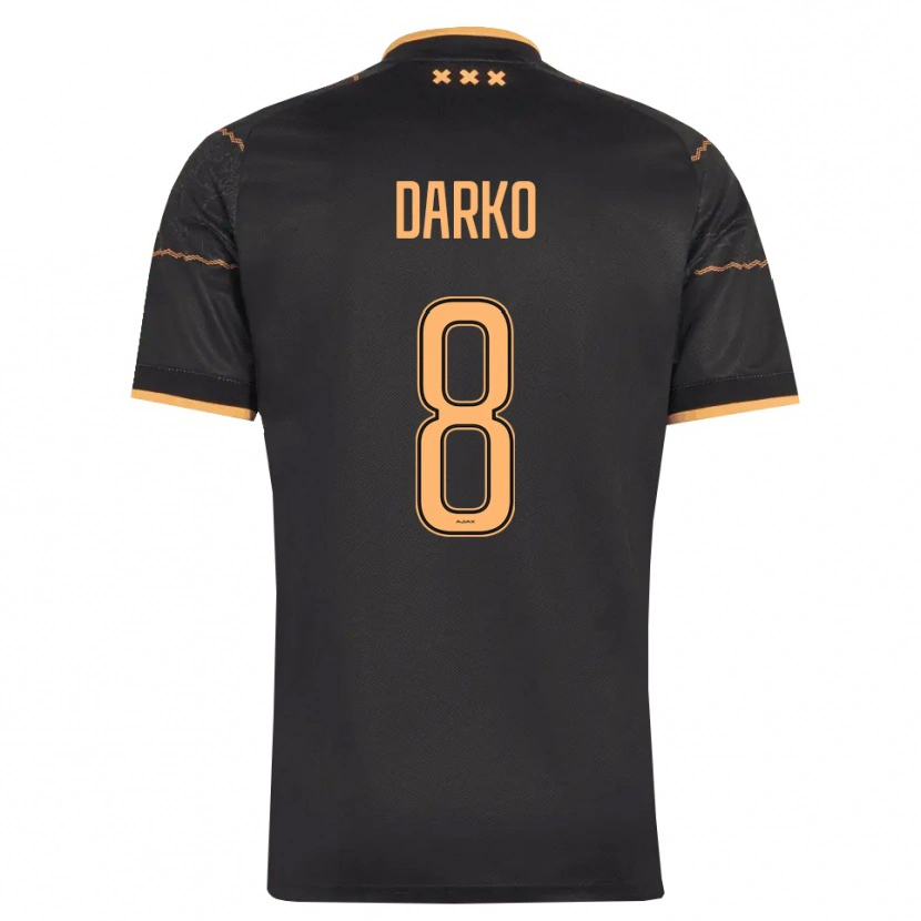 Danxen Criança Camisola Denzel Darko #8 Preto Laranja Alternativa 2026/27 Camisa Brasil