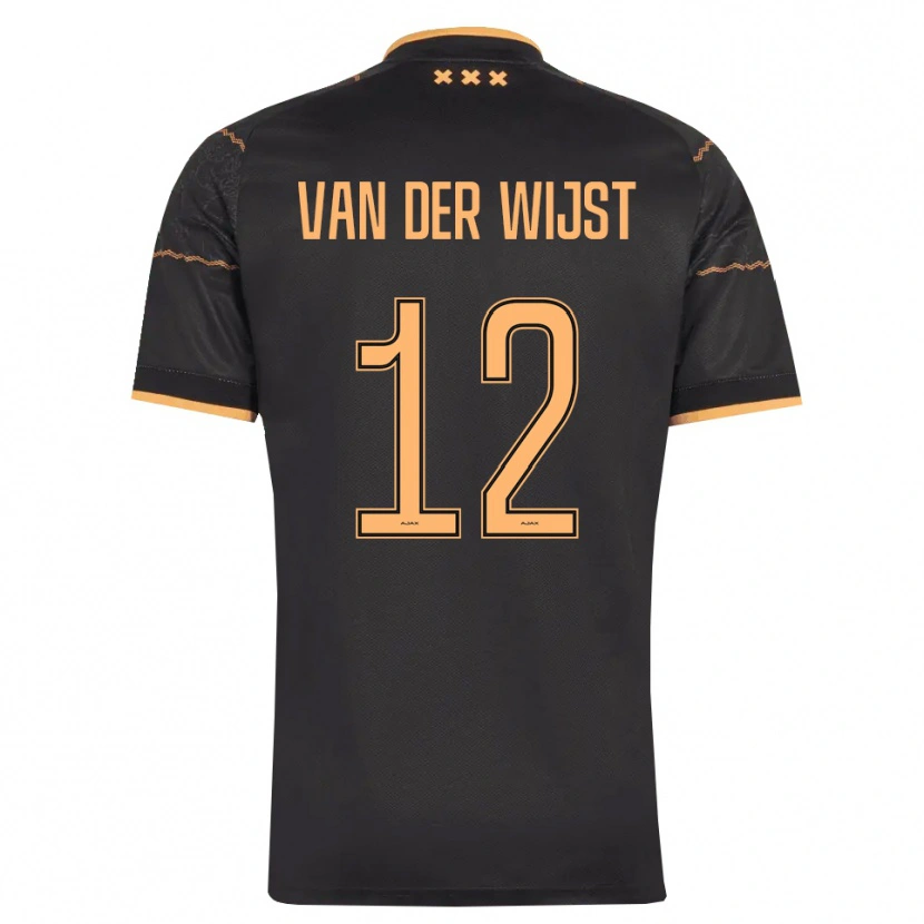 Danxen Criança Camisola Giovanni Van Der Wijst #12 Preto Laranja Alternativa 2026/27 Camisa Brasil