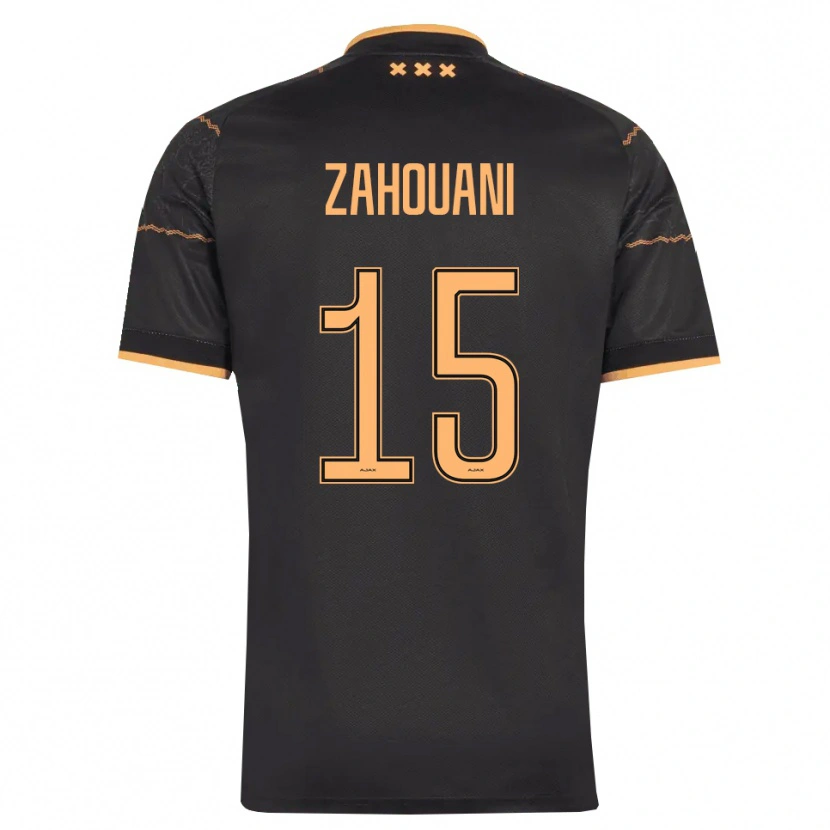 Danxen Criança Camisola Fouad Zahouani #15 Preto Laranja Alternativa 2026/27 Camisa Brasil