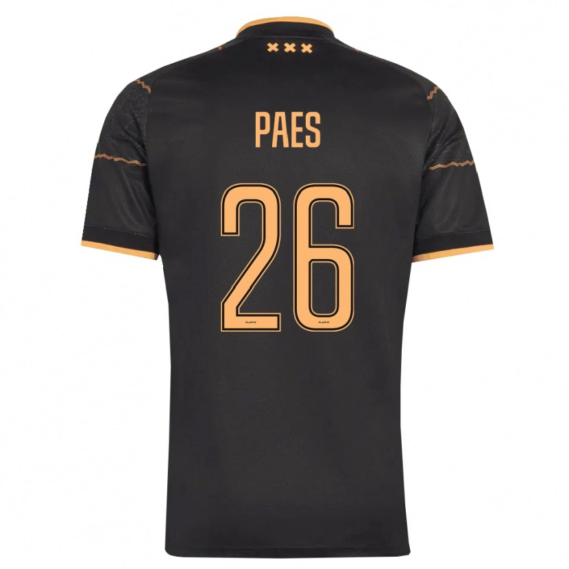 Danxen Criança Camisola Maarten Paes #26 Preto Laranja Alternativa 2026/27 Camisa Brasil