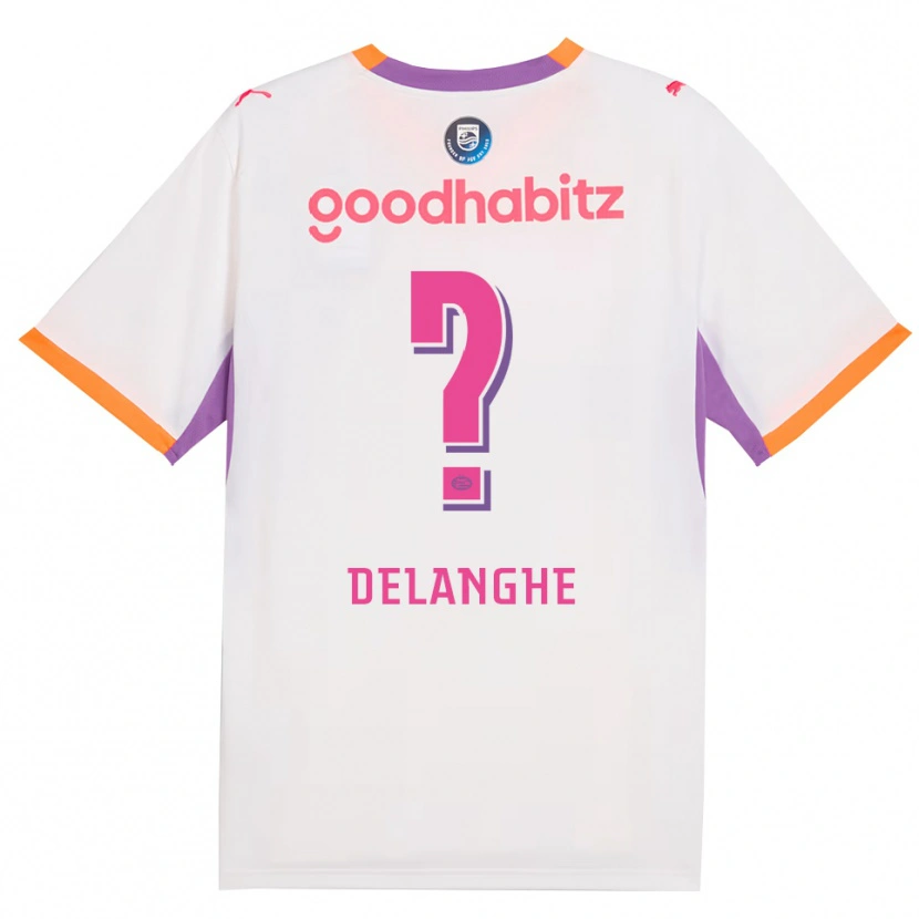 Danxen Criança Camisola Maxime Delanghe #0 Branco Roxo Laranja Alternativa 2026/27 Camisa Brasil