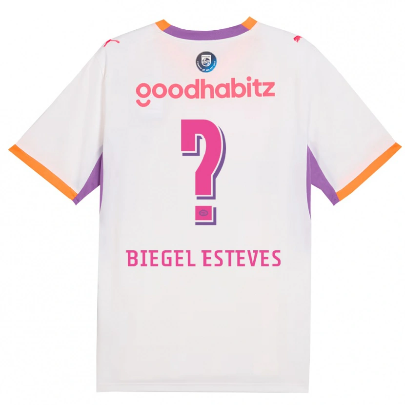 Danxen Criança Camisola Moon Biegel Esteves #0 Branco Roxo Laranja Alternativa 2026/27 Camisa Brasil