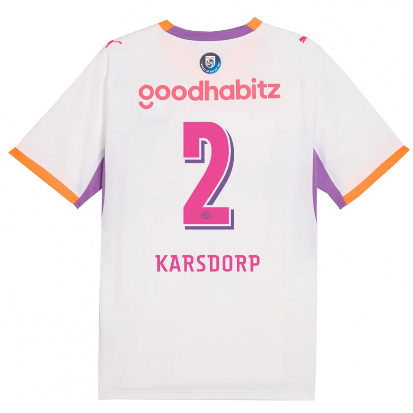 Danxen Criança Camisola Rick Karsdorp #2 Branco Roxo Laranja Alternativa 2026/27 Camisa Brasil