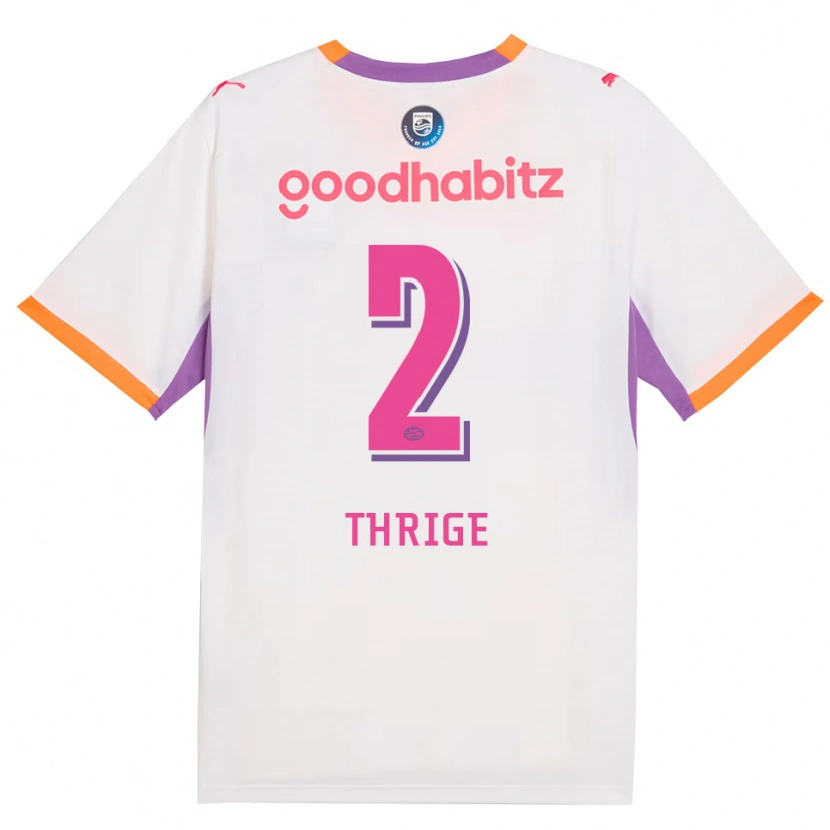 Danxen Criança Camisola Sara Thrige #2 Branco Roxo Laranja Alternativa 2026/27 Camisa Brasil