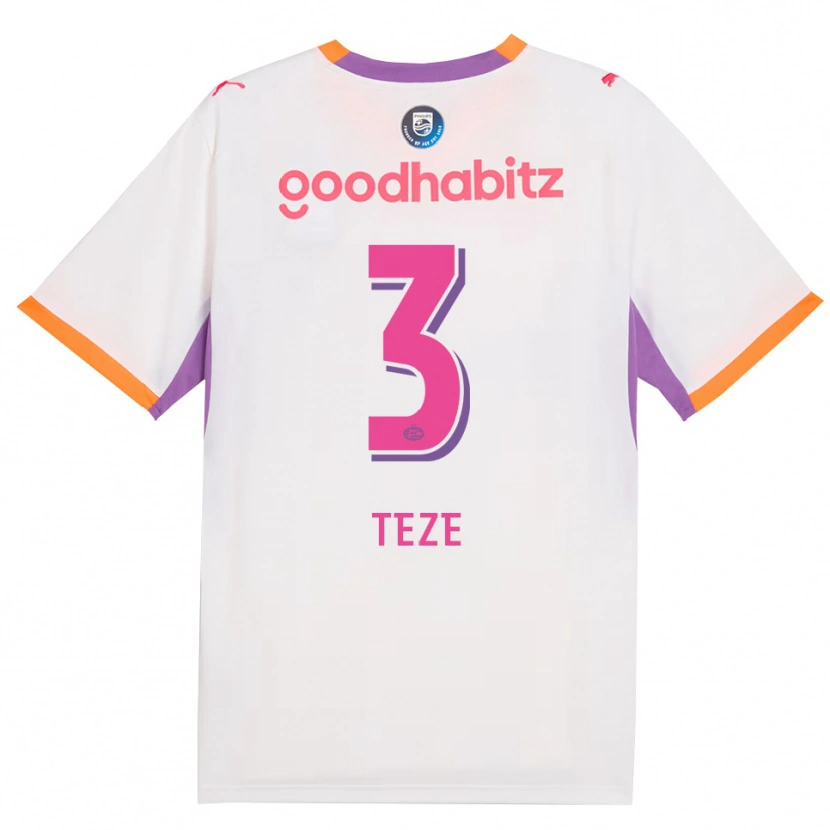 Danxen Criança Camisola Jordan Teze #3 Branco Roxo Laranja Alternativa 2026/27 Camisa Brasil