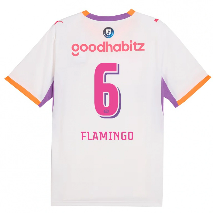 Danxen Criança Camisola Ryan Flamingo #6 Branco Roxo Laranja Alternativa 2026/27 Camisa Brasil