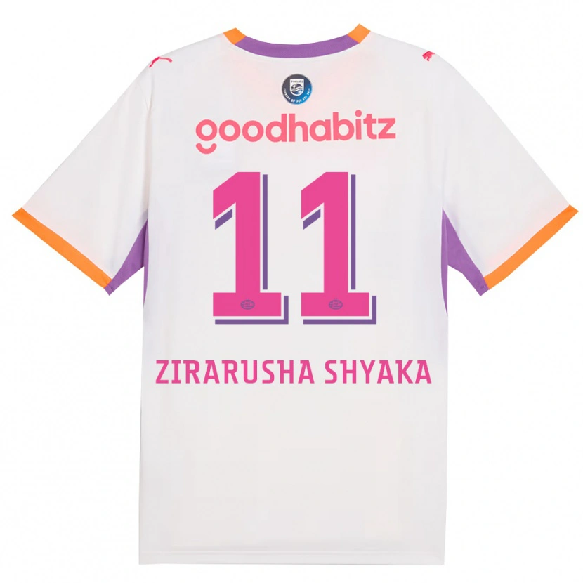 Danxen Criança Camisola David Zirarusha Shyaka #11 Branco Roxo Laranja Alternativa 2026/27 Camisa Brasil