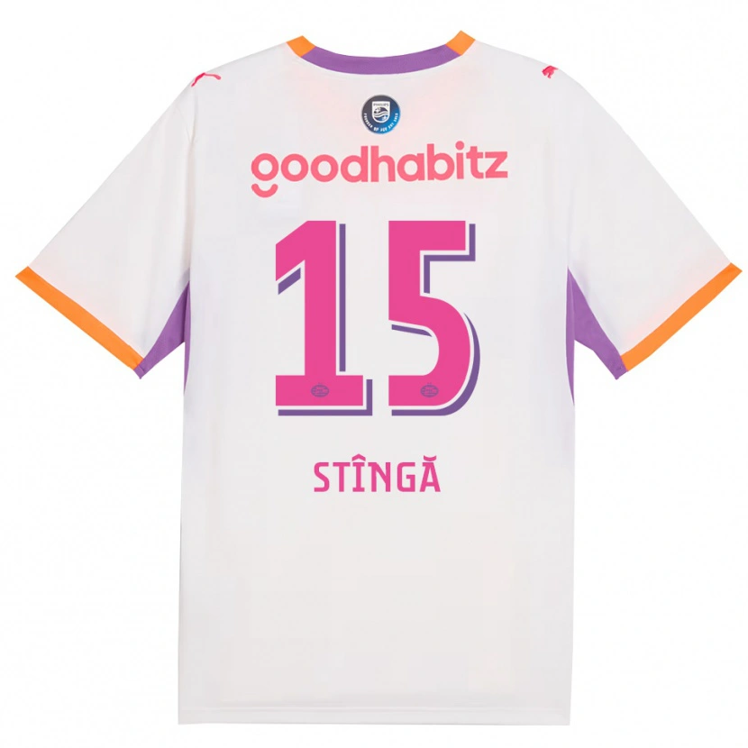 Danxen Criança Camisola Lucas Stîngă #15 Branco Roxo Laranja Alternativa 2026/27 Camisa Brasil